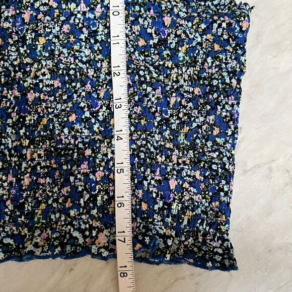BP Floral Smock crop Tank Top in Black- Blue Maisey Ditsy size S NWOT - Picture 7 of 7